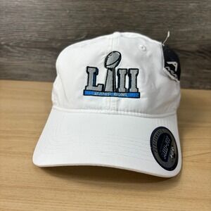Super Bowl Hat Cap Strap Back White LII NFL Football Adjustable‎